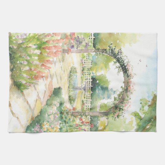 Englischer Garten Geschirrtuch (Horizontal)