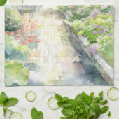 Englischer Garten Geschirrtuch (Gefaltet)