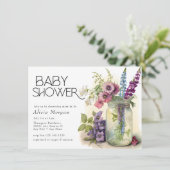 Englischer Garten | Hütte Blume Kinderdusche Einladung (Stehend Vorderseite)