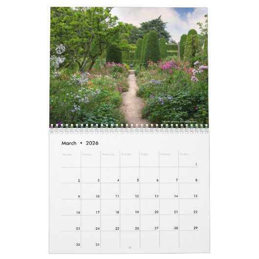 Englischer Garten-Kalender Kalender (Mär 2026)
