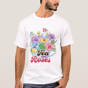 Englischer Gartenstil Tee und Rosen Florale Kunst