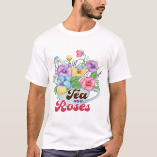Englischer Gartenstil Tee und Rosen Florale Kunst