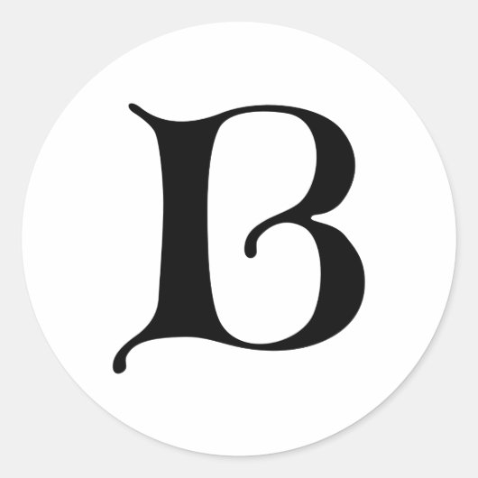 Englischer gotischer Monogrammbuchstabe B Runder Aufkleber (Vorderseite)