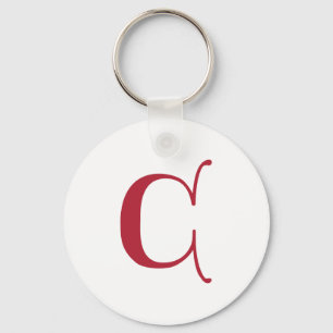 Englischer gotischer Monogrammbuchstabe C Schlüsselanhänger