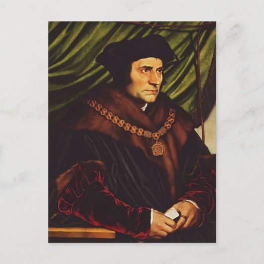 Englischer Heiliger Thomas More Postkarte (Vorderseite)
