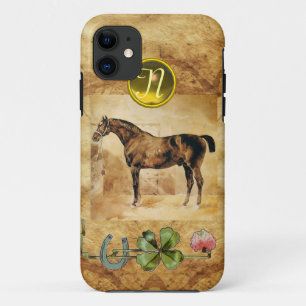 ENGLISCHER HORSE, HORSESHOE UND KLEEBLATT-MONOGRAM Case-Mate iPhone HÜLLE