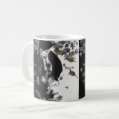 Englischer Kaffee-Tasse in Schwarz-Weiß Kaffeetasse (Vorderseite Links)