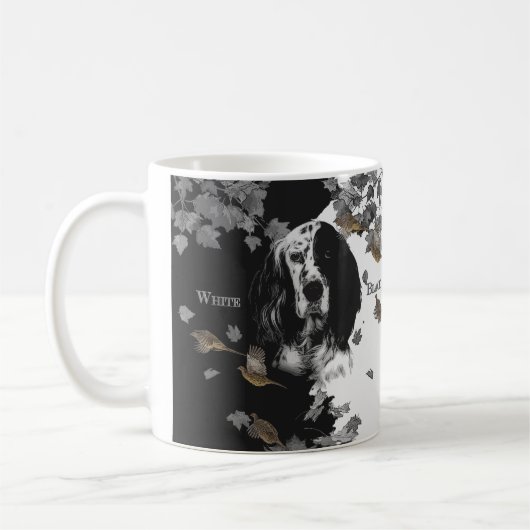Englischer Kaffee-Tasse in Schwarz-Weiß Kaffeetasse (Links)