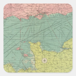 Englischer Kanal Quadratischer Aufkleber