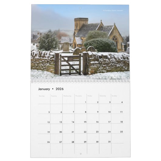 Englischer Kirchenkalender Kalender (Jan 2026)