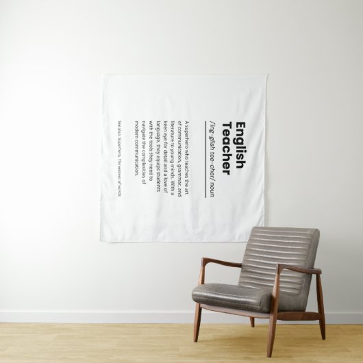 Englischer Lehrer Definition Druckwertschätzung Ge Wandteppich (Beispiel (Horizontal))