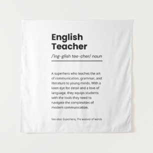 Englischer Lehrer Definition Druckwertschätzung Ge Wandteppich