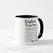 Englischer Lehrer Definition für individuelle Bewe Tasse (VorderseiteRechts)