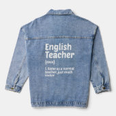 Englischer Lehrer Definition Lehrer Schule Lehrer Jeansjacke (Rückseite)