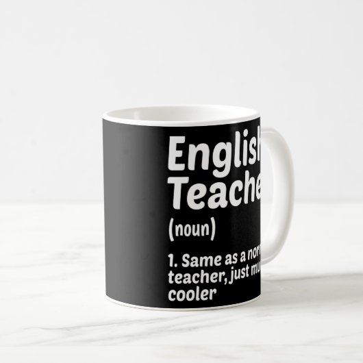 Englischer Lehrer Definition Lehrer Schule Lehrer Kaffeetasse (VorderseiteRechts)