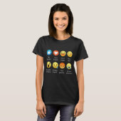 Englischer Lehrer Emojis Emoticons-lustiges T-Shirt (Vorne ganz)