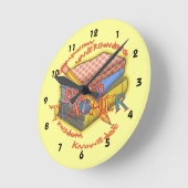 Englischer Lehrer Motto Custom Clock Runde Wanduhr (Winkel)