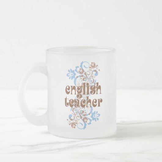 Englischer Lehrer-niedliches Geschenk Mattglastasse (Links)