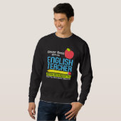 Englischer Lehrer Spaß Lesen von Büchern Vokabular Sweatshirt (Vorne ganz)