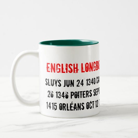 Englischer Longbow-Ausflug 1340 - 1453, Sluys am Zweifarbige Tasse (Links)