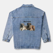 Englischer Mastiff Jeansjacke (Rückseite)