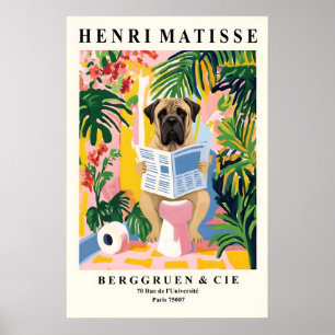 Englischer Mastiff-Kunstprint Lustiger Hund auf To Poster