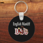 englischer Mastiff Papa Schlüsselanhänger (Vorderseite)