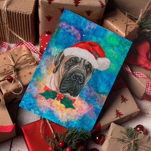 Englischer Mastiff-Rasse-Hund Weihnachten