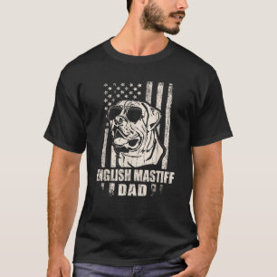 Englischer Mastiff-Vater Cool Vintage Retro Stolz T-Shirt