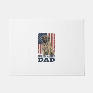 Englischer Mastiff-Vater Patriotisches Vintage-Hun Fußmatte