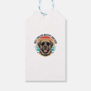 Englischer Mastiff-Vater Vintage-Sonnenuntergang-H Geschenkanhänger
