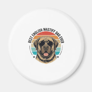Englischer Mastiff-Vater Vintage-Sonnenuntergang-H Magnet