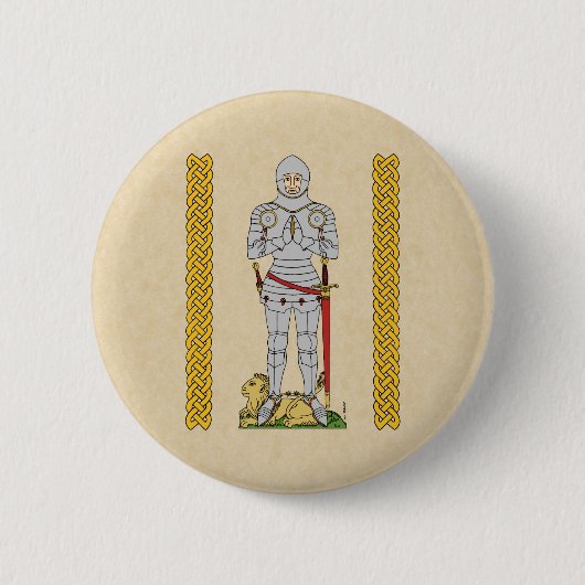 Englischer Mittelalter Ritter Circa 1430 Button (Vorderseite)