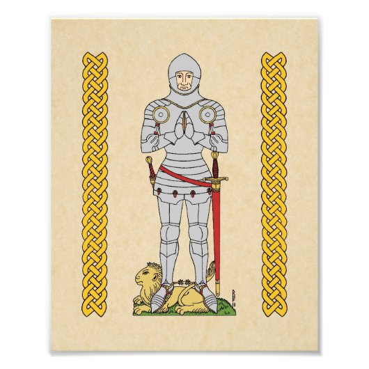 Englischer Mittelalter Ritter Circa 1430 Fotodruck (Vorne)