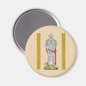 Englischer Mittelalter Ritter Circa 1430 Magnet (Vorderseite/Rückseite)