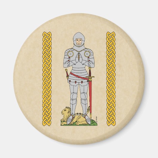 Englischer Mittelalter Ritter Circa 1430 Magnet (Vorne)