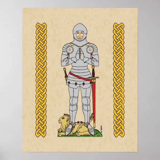 Englischer Mittelalter Ritter Circa 1430 Poster (Vorne)