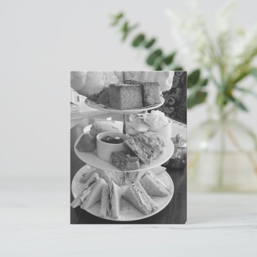 Englischer Nachmittagstee Postkarte (Stehend Vorderseite)