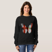 Englischer Peruanischer Flaggenfalter Sweatshirt (Vorne ganz)