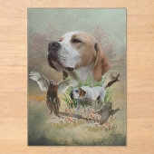 Englischer Pointer Acryleinladungen (Vorderseite)