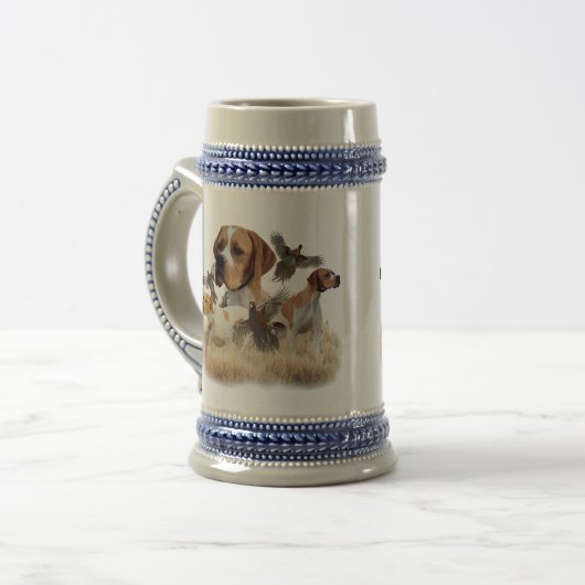 Englischer Pointer Bierglas (Vorderseite Links)