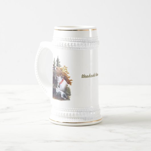 Englischer Pointer Bierglas (Vorderseite Links)