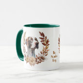 Englischer Pointer Dog Herbstkranz Tasse (Vorderseite Links)