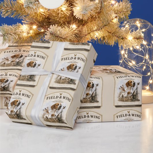 Englischer Pointer Geschenkpapier (Feiertage)