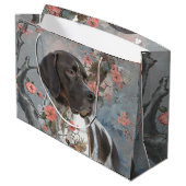 Englischer Pointer Große Geschenktüte (Rückseite Schrägansicht)