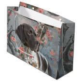 Englischer Pointer Große Geschenktüte (Vorderseite Schrägansicht)
