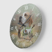 Englischer Pointer Große Wanduhr (Winkel)