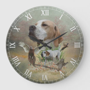 Englischer Pointer Große Wanduhr