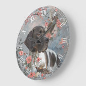 Englischer Pointer Große Wanduhr (Winkel)
