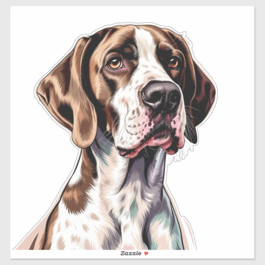 Englischer Pointer-Hund Aufkleber (Blatt)
